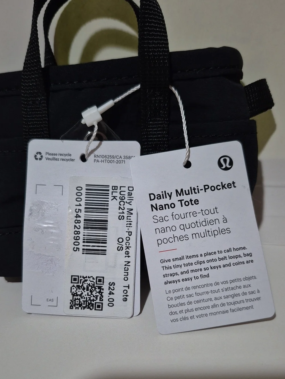 Lululemon Multi-Pocket Nano Tote KEY CHAIN